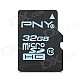 PNY MICRO SD HC Class 10 MicroSD TF Card - Black (32GB)