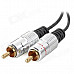 3.5mm Male to 2-RCA Male Audio Split Cable - Black + Silver