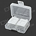 8-Compartment TF/MicroSD Plastic Storage Box - Transparent Grey + White