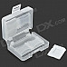 8-Compartment TF/MicroSD Plastic Storage Box - Transparent Grey + White