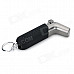 DS-01 Windproof Dual Blue Flame Butane Gas Lighter w/ Keyring - Black