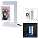 Stylish Triangle Shaped Magnetic Levitation Revolving LED Photo Frame - White