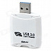 RR5 USB 3.0 SD / MMC / RS-MMC / SDHC / SDXC / Micro SD / T-FLASH Card Reader - White (32GB Max.)