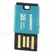 KINGMAX Super Mini Portable TF Card Reader - Blue (64G Max.)