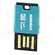 KINGMAX Super Mini Portable TF Card Reader - Blue (64G Max.)