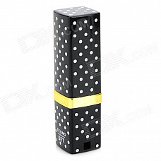 Creative Disguise Lipstick Shaped Refuling Butane Gas Lighter - Black + White