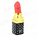 Creative Disguise Lipstick Shaped Refuling Butane Gas Lighter - Black + White