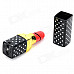 Creative Disguise Lipstick Shaped Refuling Butane Gas Lighter - Black + White