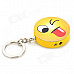 Novel Cute Emoji Pattern Round Refueling Butane Gas Lighter - Light Yellow + Red