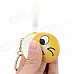 Novel Cute Emoji Pattern Round Refueling Butane Gas Lighter - Light Yellow + Red