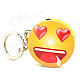 Novel Cute Emoji Pattern Round Refueling Butane Gas Lighter - Beige + Red