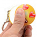 Novel Cute Emoji Pattern Round Refueling Butane Gas Lighter - Beige + Red