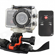 WDV500 FHD 1080P 5.0 MP CMOS Wi-Fi DV Sports Camera w/ Remote Control for Phone / Tablet