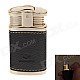 COHIBA H081A Super Fire Windproof Butane Jet Flame Cortical Body Lighter - Golden + Black