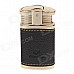 COHIBA H081A Super Fire Windproof Butane Jet Flame Cortical Body Lighter - Golden + Black