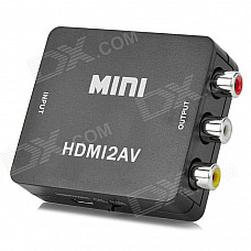 HDMI to AV / CVBS L/R Video Converter - Black