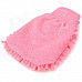 HongYang X-04 Chenille Fiber Single-side Car Washing Glove / Cleaning Cloth - Pink