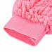 HongYang X-04 Chenille Fiber Single-side Car Washing Glove / Cleaning Cloth - Pink