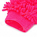 HongYang X-01 Chenille Fiber Single-side Car Washing Glove / Cleaning Cloth - Deep Pink