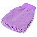 HongYang X-03 Chenille Fiber Single-side Car Washing Glove / Cleaning Cloth - Purple