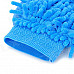 HongYang X-02 Chenille Fiber Single-side Car Washing Glove / Cleaning Cloth - Blue (Pair)