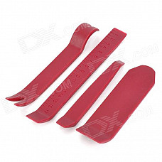 C131124 Convenient ABS Car Stereo Dismantle Tool Set - Dark Red (4 PCS)