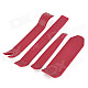 C131124 Convenient ABS Car Stereo Dismantle Tool Set - Dark Red (4 PCS)