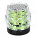 Lotus Flower Style Mini 3W Portable Speaker w/ Mini USB / TF / FM - Green + Black + Transparent