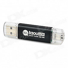 Taou KK USB 2.0 / Micro USB Flash Drive w/ Indicator - White + Black (16GB)