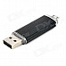 Taou KK USB 2.0 / Micro USB Flash Drive w/ Indicator - White + Black (16GB)