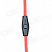 KaisiKing K-E02 HD Stereo In-Ear Earphones - Black + Red (3.5mm Plug / 119cm-Cable)