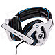 SADES SA-903 Multifunctional Stereo Headphones w/ Microphone for Computer - Black + White + Blue