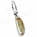 Crab Pattern Acrylic Crustaceans keychain - Wheat + Silver