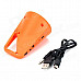 Outdoor Quick Release Buckle Style Portable Speaker w/ TF / FM - Orange