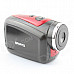 HD 720P Mini Sports DV 1.3 MP CMOS Water Resistant Camera - Black + Red
