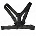 DUALANE-Freedom Comfortable Elastic Chest Belt for Gopro Hero 4/ 3 / 3+ / 2 / - Black