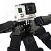 DUALANE-Freedom Comfortable Elastic Chest Belt for Gopro Hero 4/ 3 / 3+ / 2 / - Black