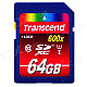 Transcend SDHC 600X Class 10 600X SD Card - Blue + Red + Multicolored (64GB)