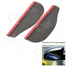 Car Rear-View Mirror Rainproof Blade - Translucent Black (Pair)