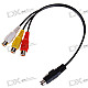 S-Video to 3-RCA Female Adapter Cable (20CM)