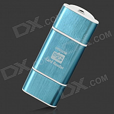 OTG USB Micro SD/TF Card Reader - Sky Blue (64G)