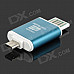 OTG USB Micro SD/TF Card Reader - Sky Blue (64G)