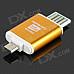 OTG USB Micro SD/TF Card Reader - Golden