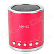 MA-02 Mini MP3 Speaker w/ TF / U-flash / FM - Wine Red