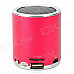 MA-02 Mini MP3 Speaker w/ TF / U-flash / FM - Wine Red