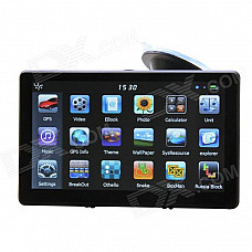 Ultra-thin 7" Touch Screen LCD WinCE 6.0 GPS Navigator w/ FM + Internal 4GB Europe Map - Light Blue