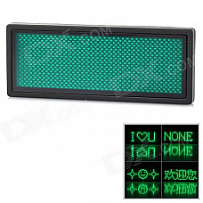 USB Rechargeable / Edit By PC / Message Advertising Green LED Name Scrolling Text Badge