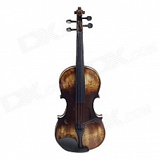 William 4/4 Full Size Beginner Retro Violin Starter Kit - Brown + Black