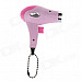 COHIBA 6499 Mini Portable Hair Dryer Style Jet Flame Strong Fire Windproof Refillable Lighter - Pink