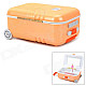 C1GL Cute Suitcase Style Music Box w/ Mirror / Ballet Girl - Orange + White